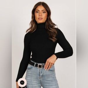Petal and Pup black ribbed turtleneck